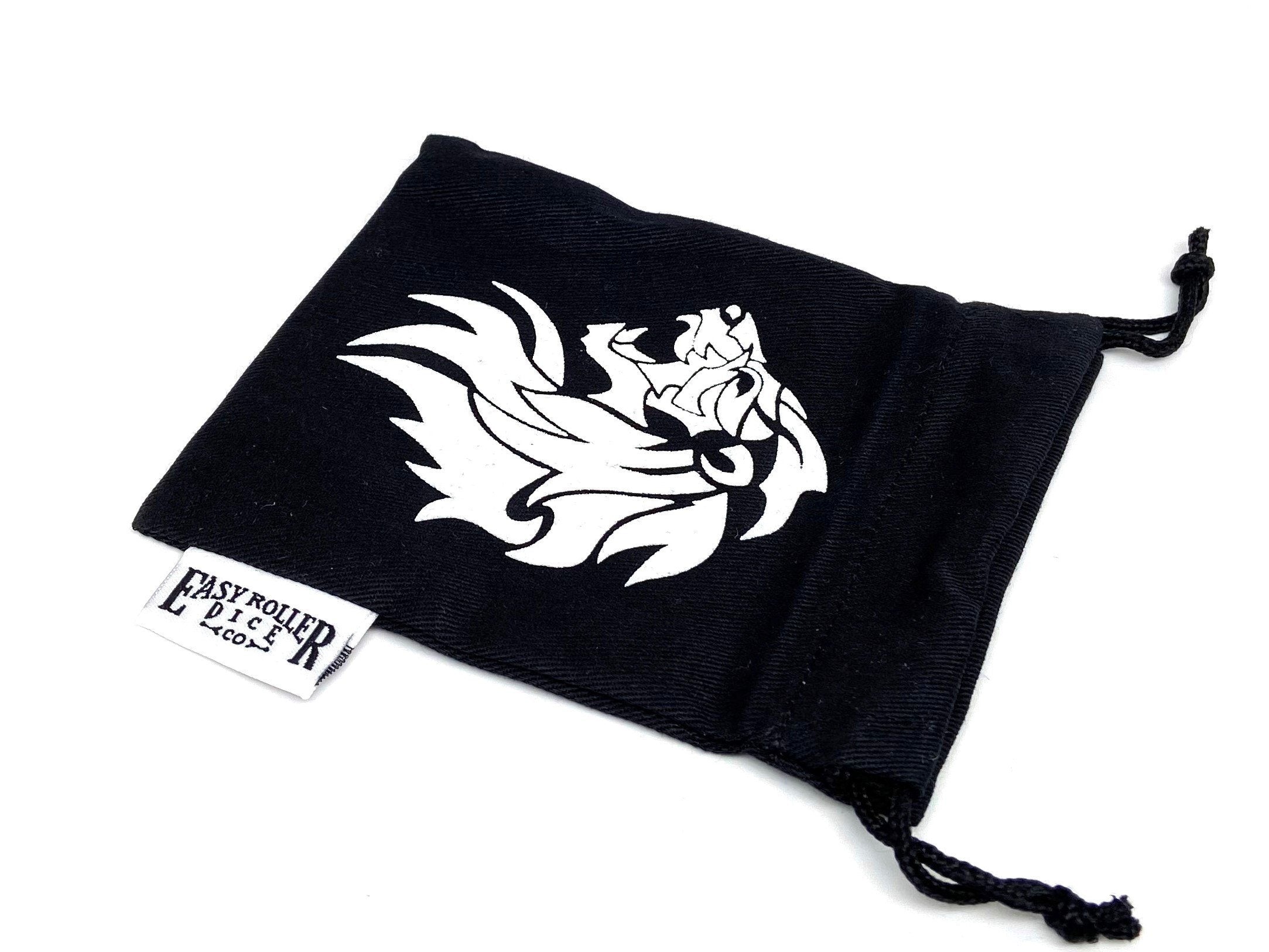 Small Cotton Twill Dice Bag - Lion Design - Bards & Cards