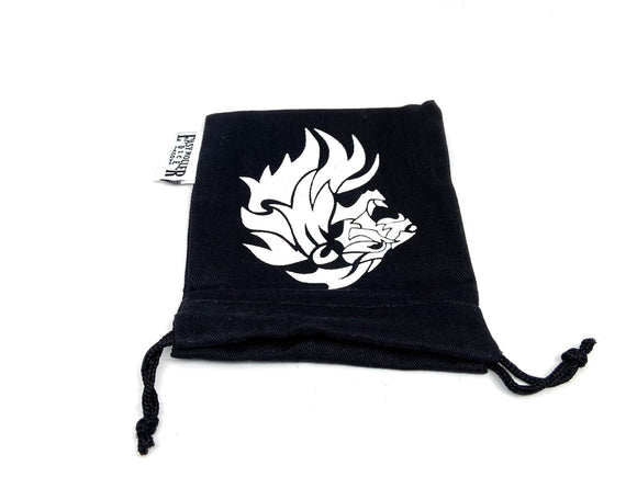 Small Cotton Twill Dice Bag - Lion Design - Bards & Cards