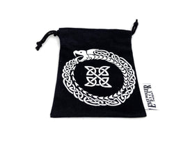 Small Cotton Twill Dice Bag - Ouroboros Design - Bards & Cards
