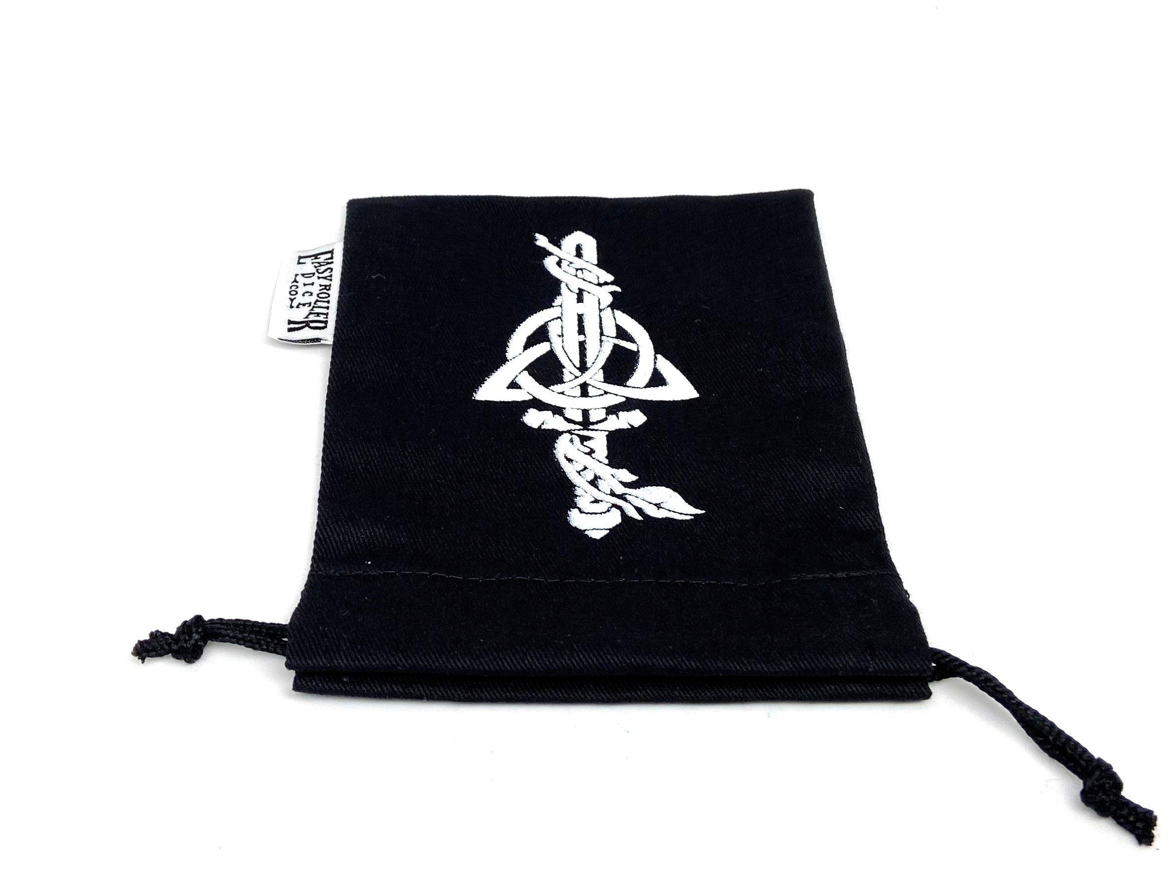 Small Cotton Twill Dice Bag - Dagger Design - Bards & Cards