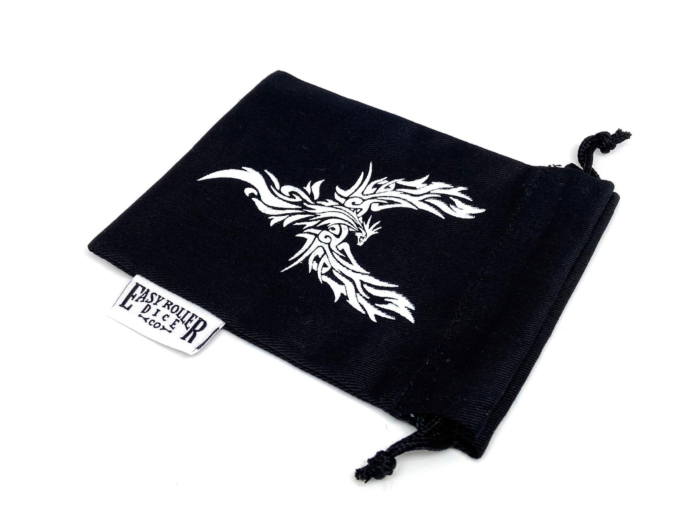 Small Cotton Twill Dice Bag - Phoenix Design - Bards & Cards