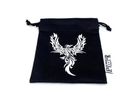 Small Cotton Twill Dice Bag - Phoenix Design - Bards & Cards