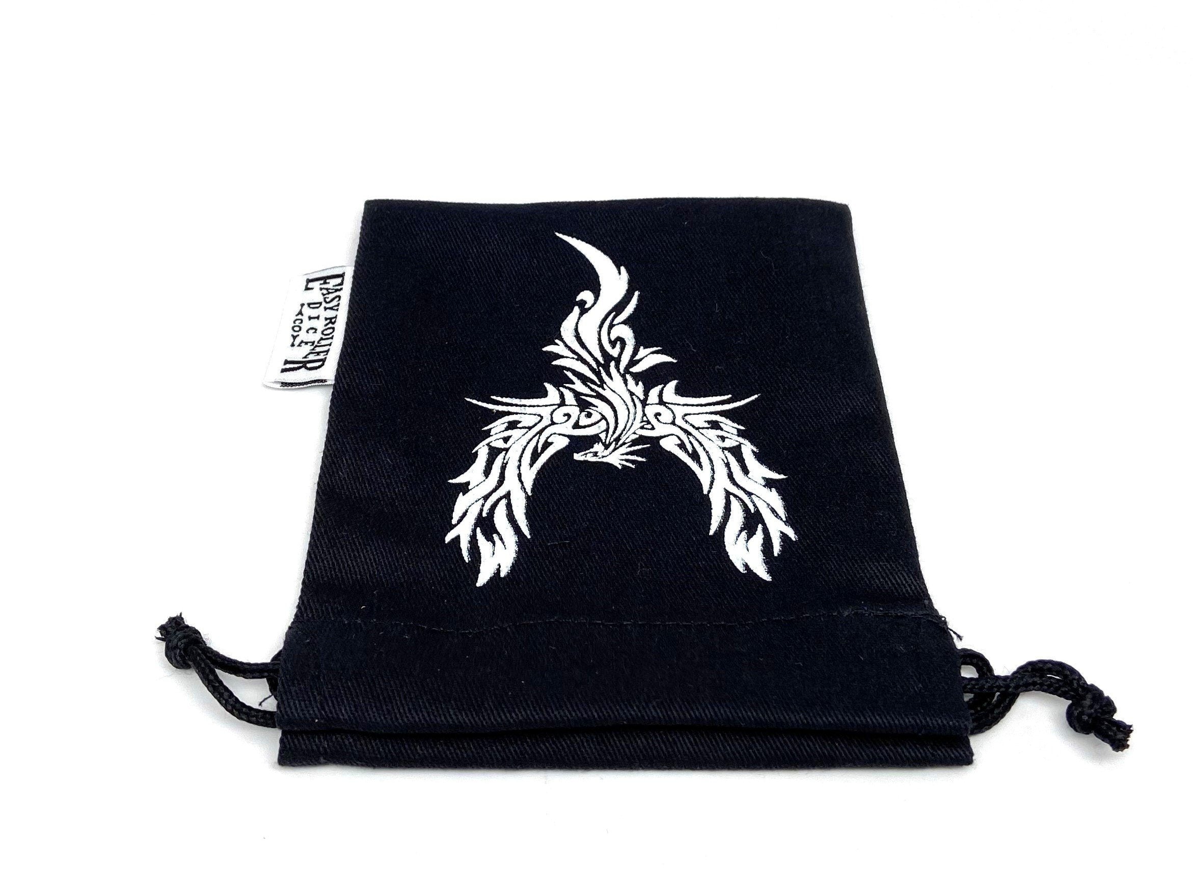 Small Cotton Twill Dice Bag - Phoenix Design - Bards & Cards