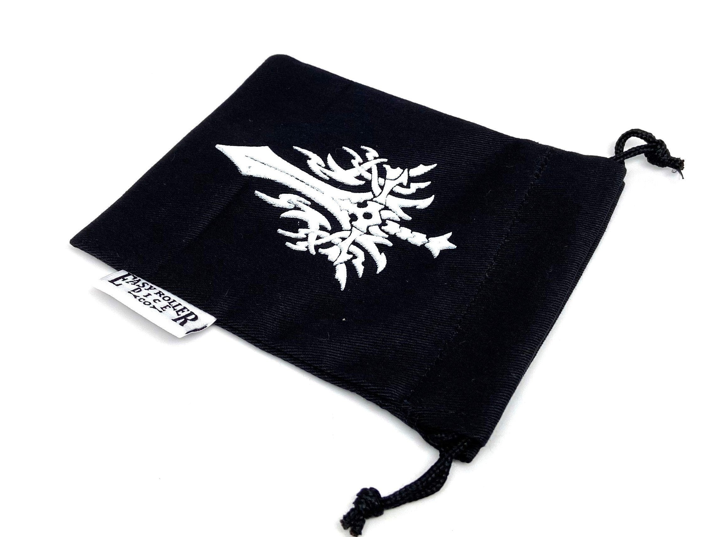 Small Cotton Twill Dice Bag - Sword Design - Bards & Cards