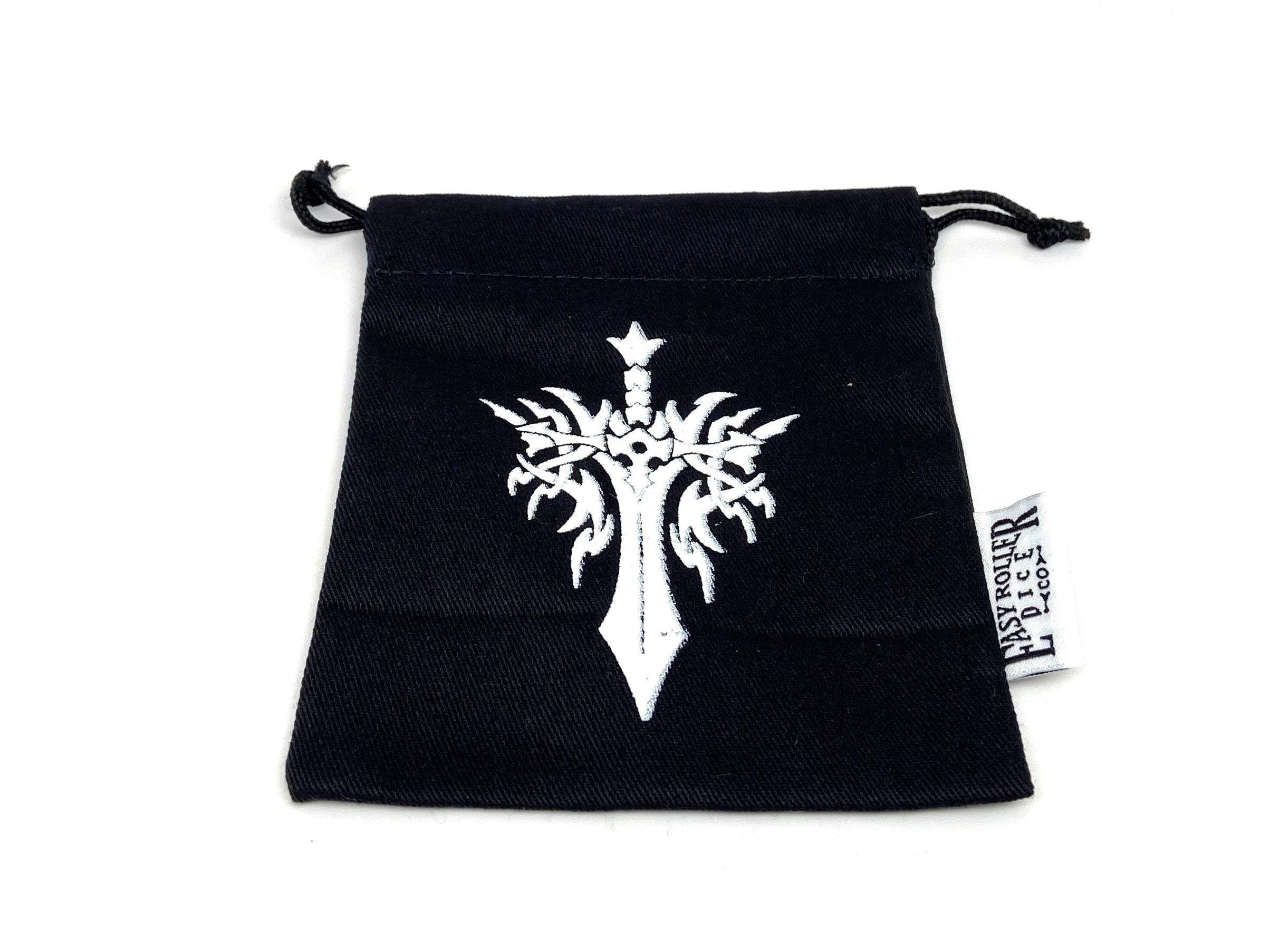 Small Cotton Twill Dice Bag - Sword Design - Bards & Cards