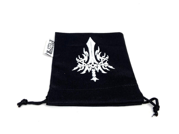 Small Cotton Twill Dice Bag - Sword Design - Bards & Cards