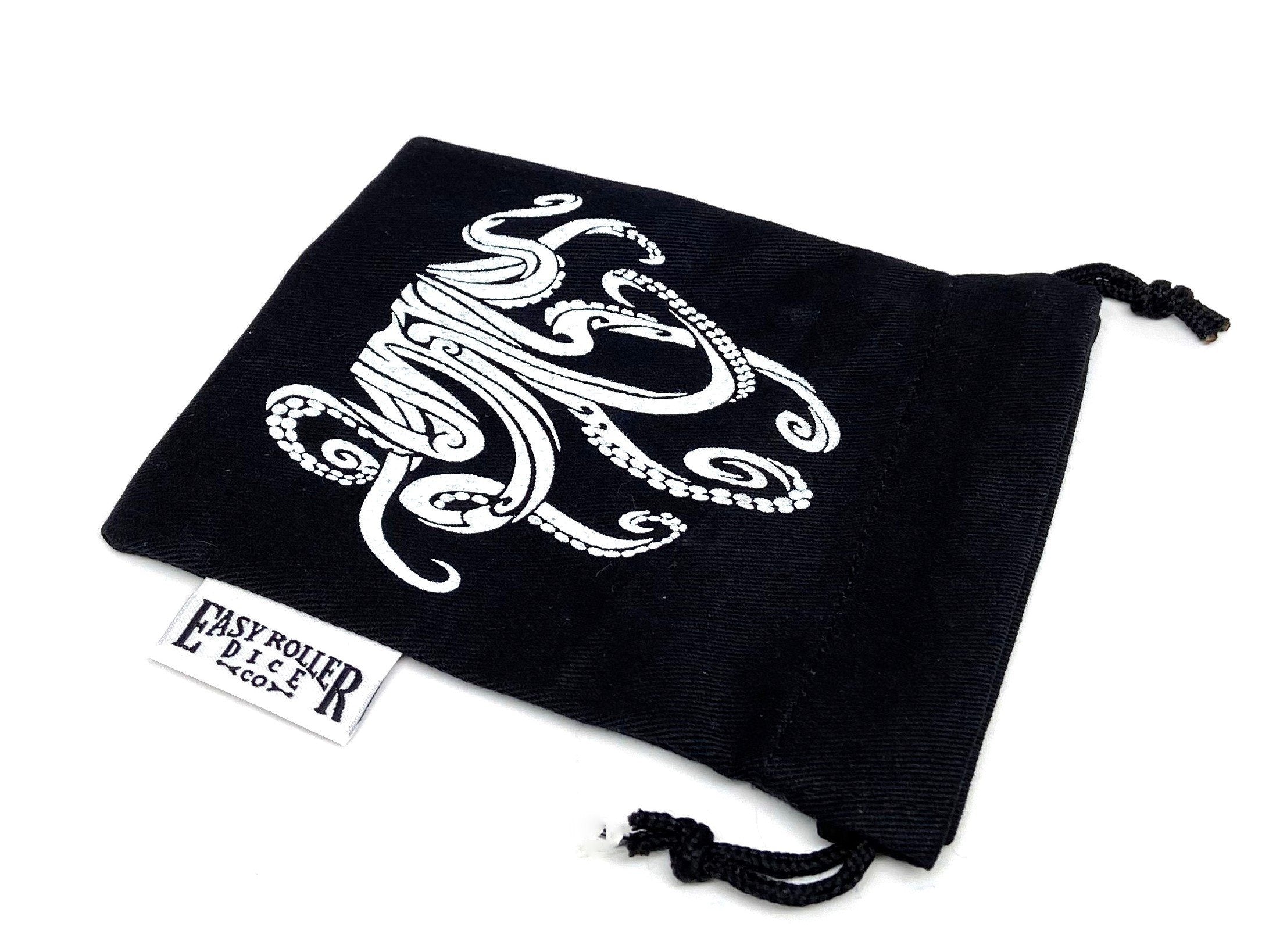 Small Cotton Twill Dice Bag - Tentacles Design - Bards & Cards