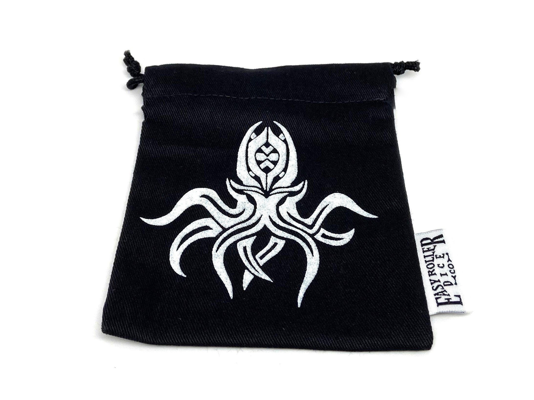 Small Cotton Twill Dice Bag - Cthulhu Design - Bards & Cards