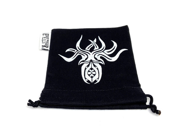 Small Cotton Twill Dice Bag - Cthulhu Design - Bards & Cards