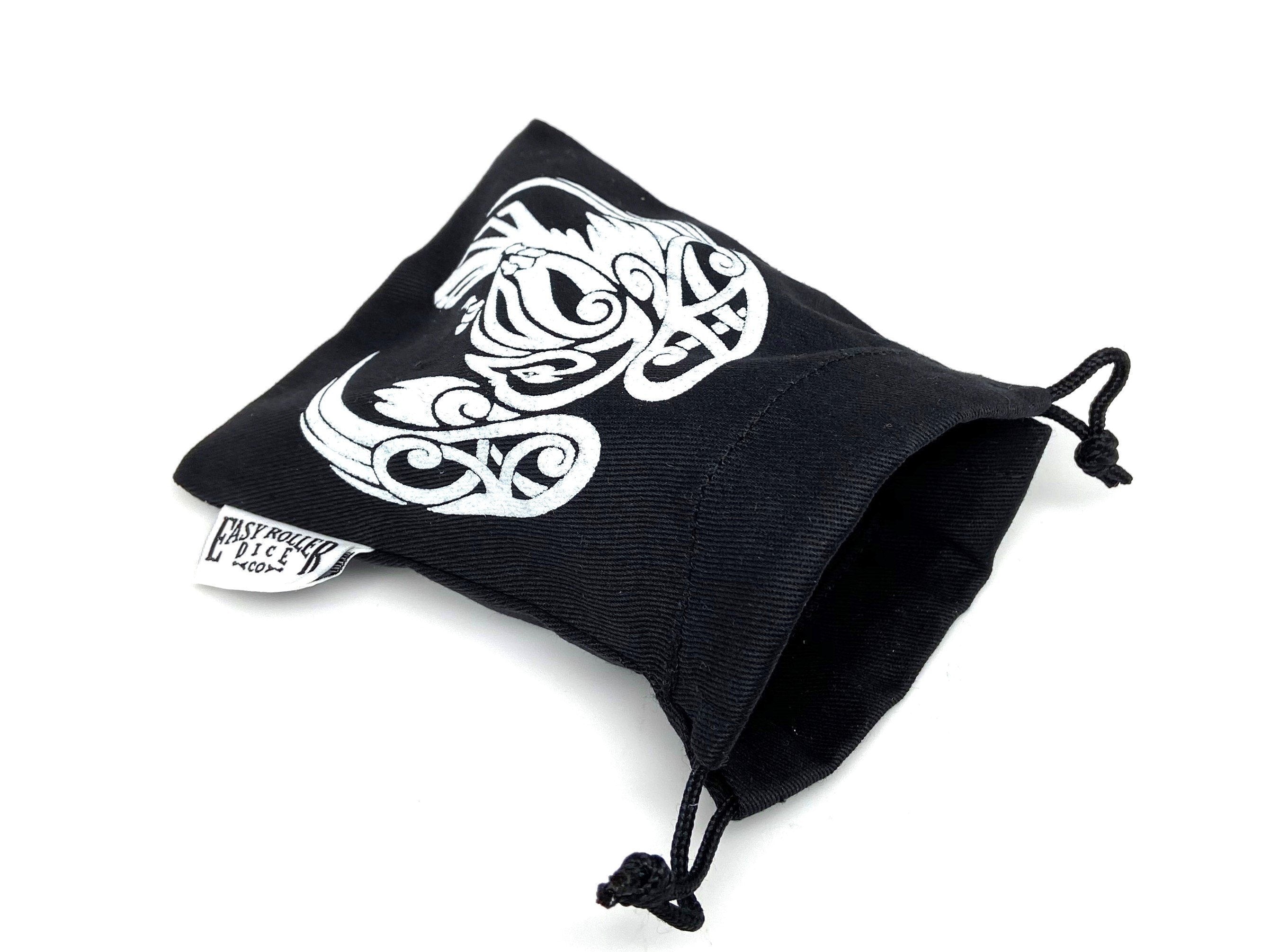 Small Cotton Twill Dice Bag - Raven Design - Bards & Cards