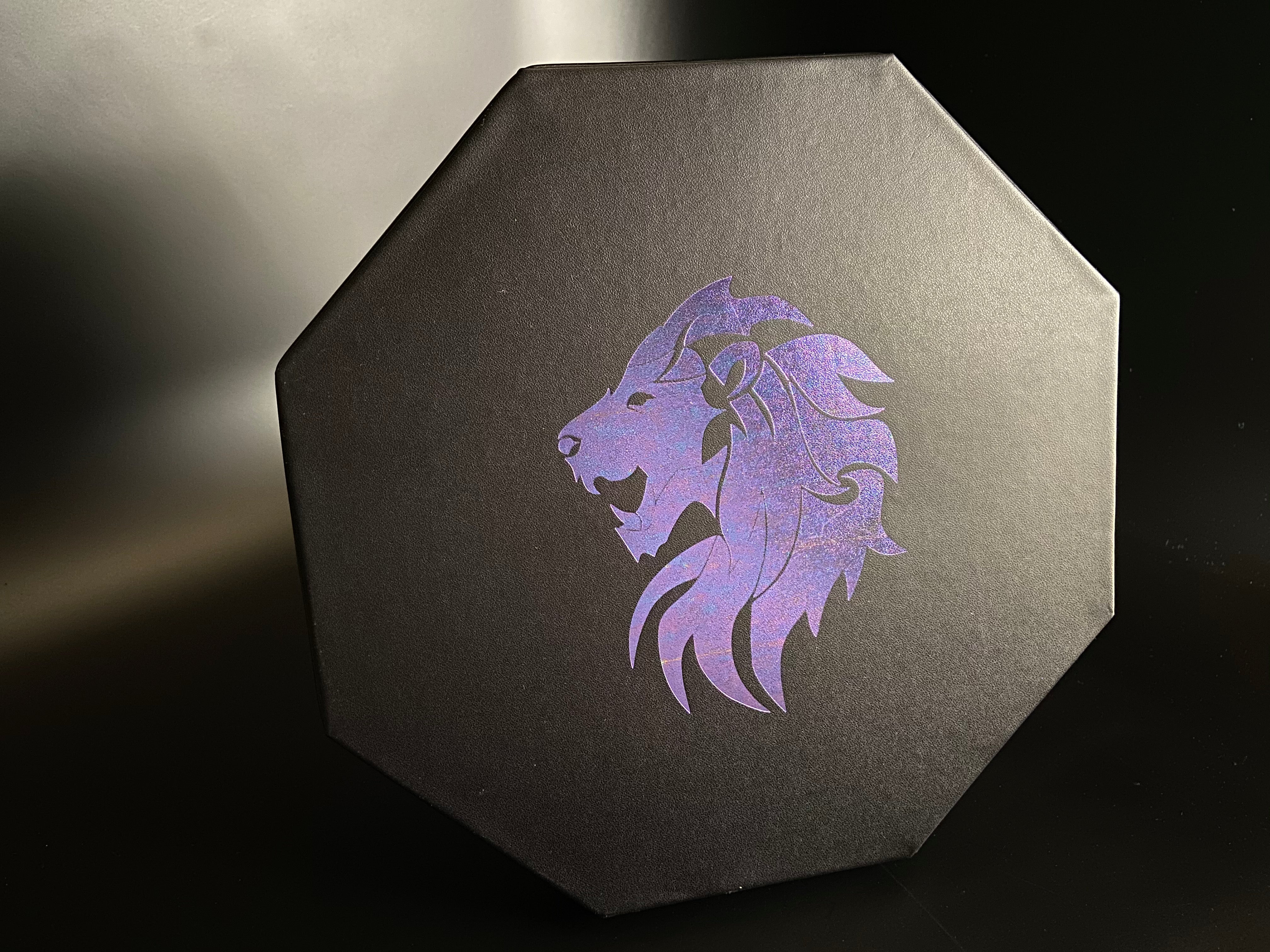 Color Shift Dice Tray Lid - Lion Design - Bards & Cards