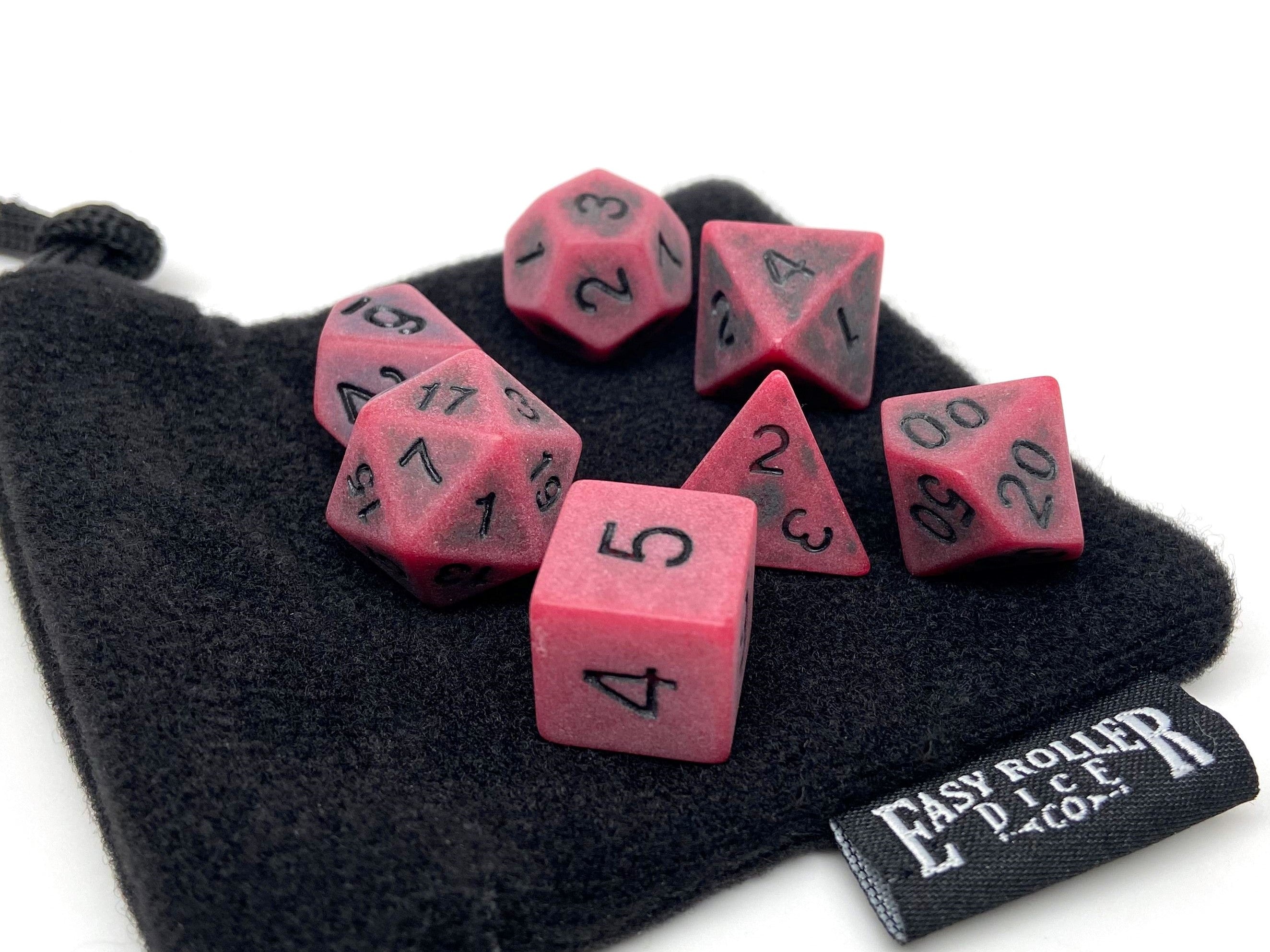 Ancient Brimstone Dice Collection - 7 Piece Set - Bards & Cards