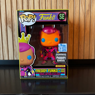 Funko Fundays Experience 2025: Pop! Originals MARVEL Freddy Funko as Iron Man (Blacklight) LE500 - Bards & Cards
