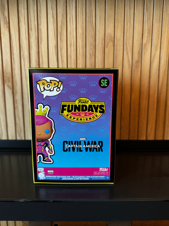 Funko Fundays Experience 2025: Pop! Originals MARVEL Freddy Funko as Iron Man (Blacklight) LE500 - Bards & Cards