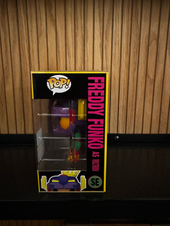 Funko Fundays Experience 2025: Pop! Originals Freddy Funko as Voltron (Blacklight) LE1500 - Bards & Cards