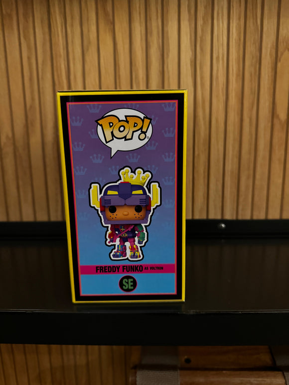 Funko Fundays Experience 2025: Pop! Originals Freddy Funko as Voltron (Blacklight) LE1500 - Bards & Cards