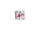 Translucent Starburst with Pink Numbering Dice Collection - 7 Piece Set - Bards & Cards
