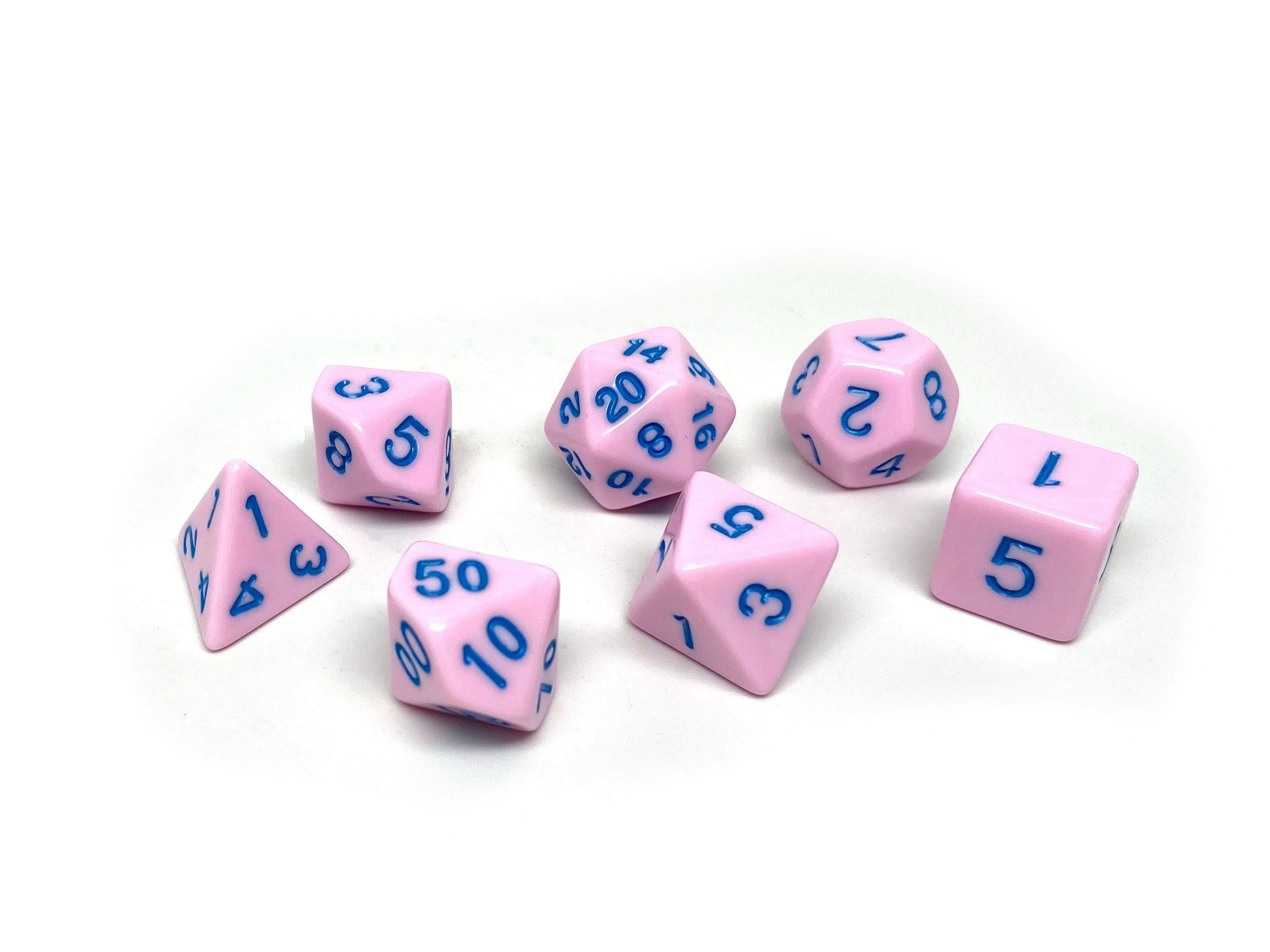 Pastel Pink Opaque - 7 Piece Set - Bards & Cards