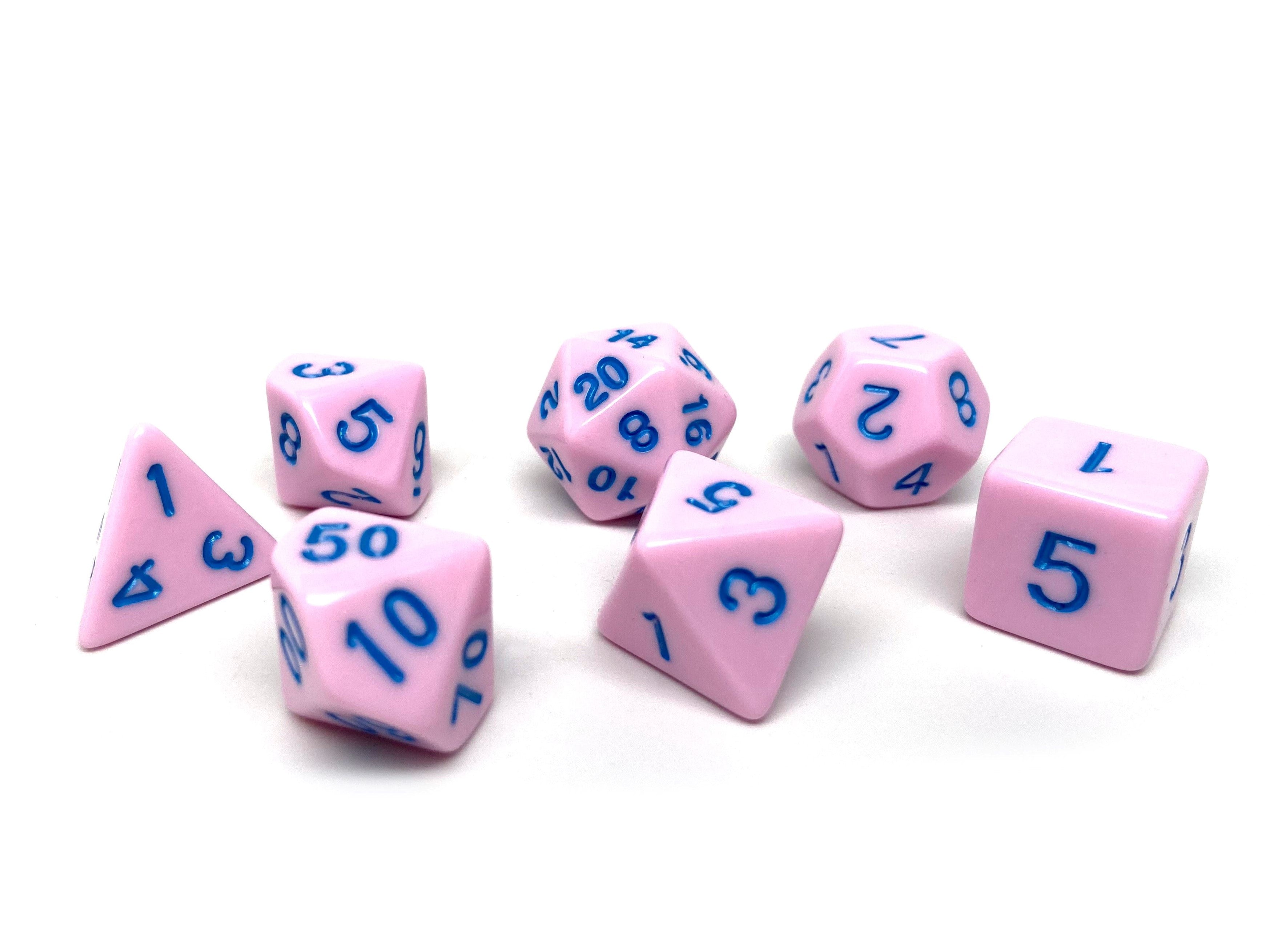 Pastel Pink Opaque - 7 Piece Set - Bards & Cards