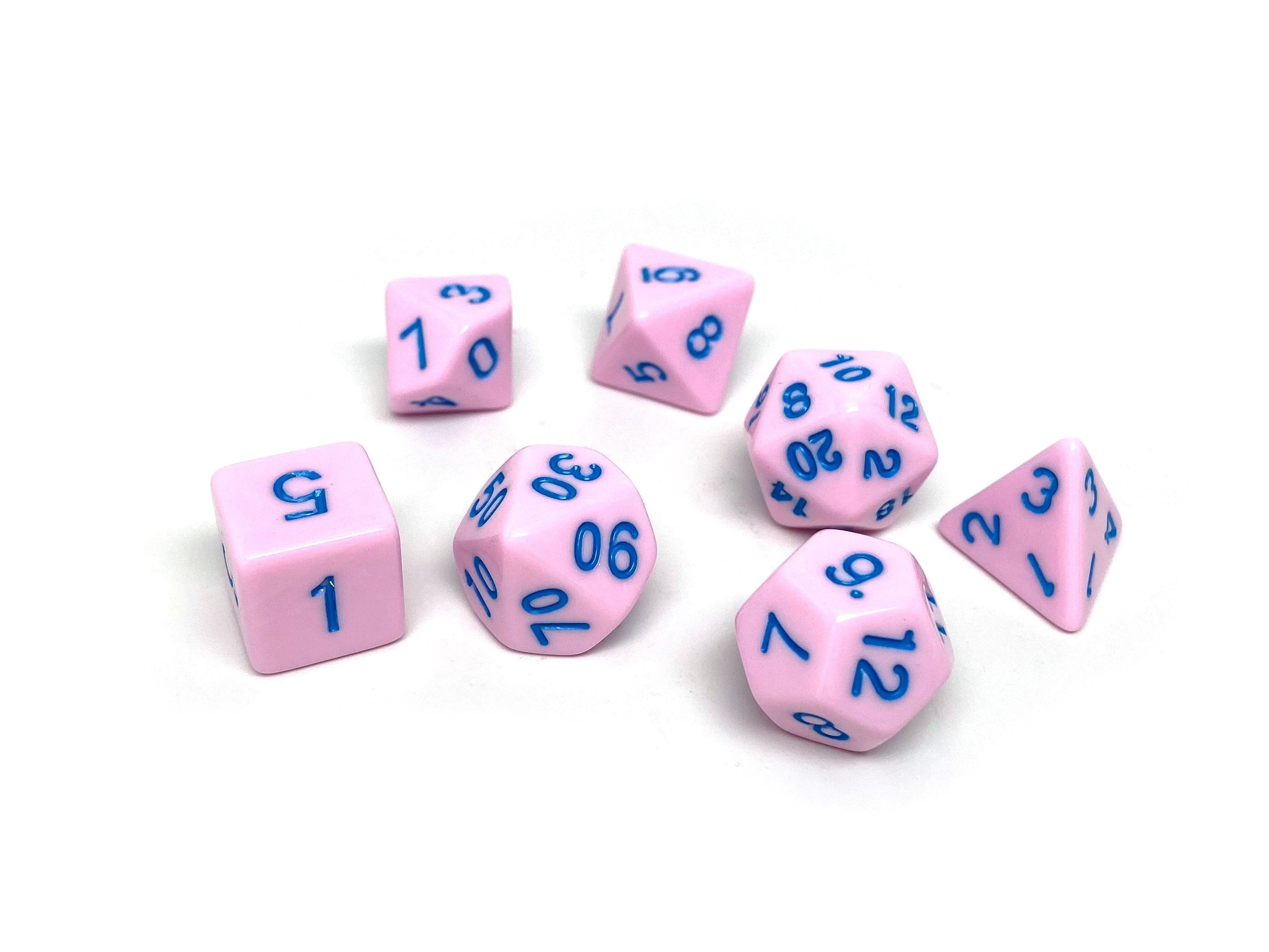 Pastel Pink Opaque - 7 Piece Set - Bards & Cards