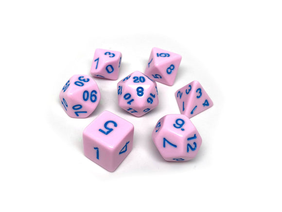 Pastel Pink Opaque - 7 Piece Set - Bards & Cards