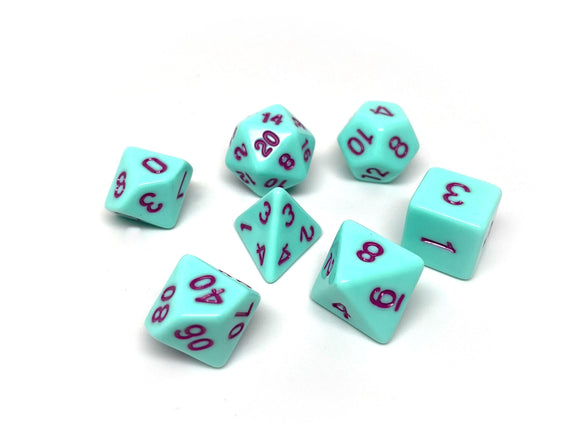 Mint Opaque 7 Piece Set - Bards & Cards