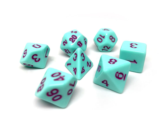 Mint Opaque 7 Piece Set - Bards & Cards