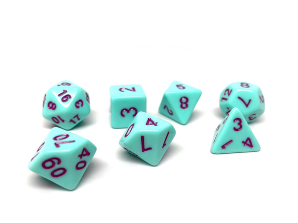 Mint Opaque 7 Piece Set - Bards & Cards