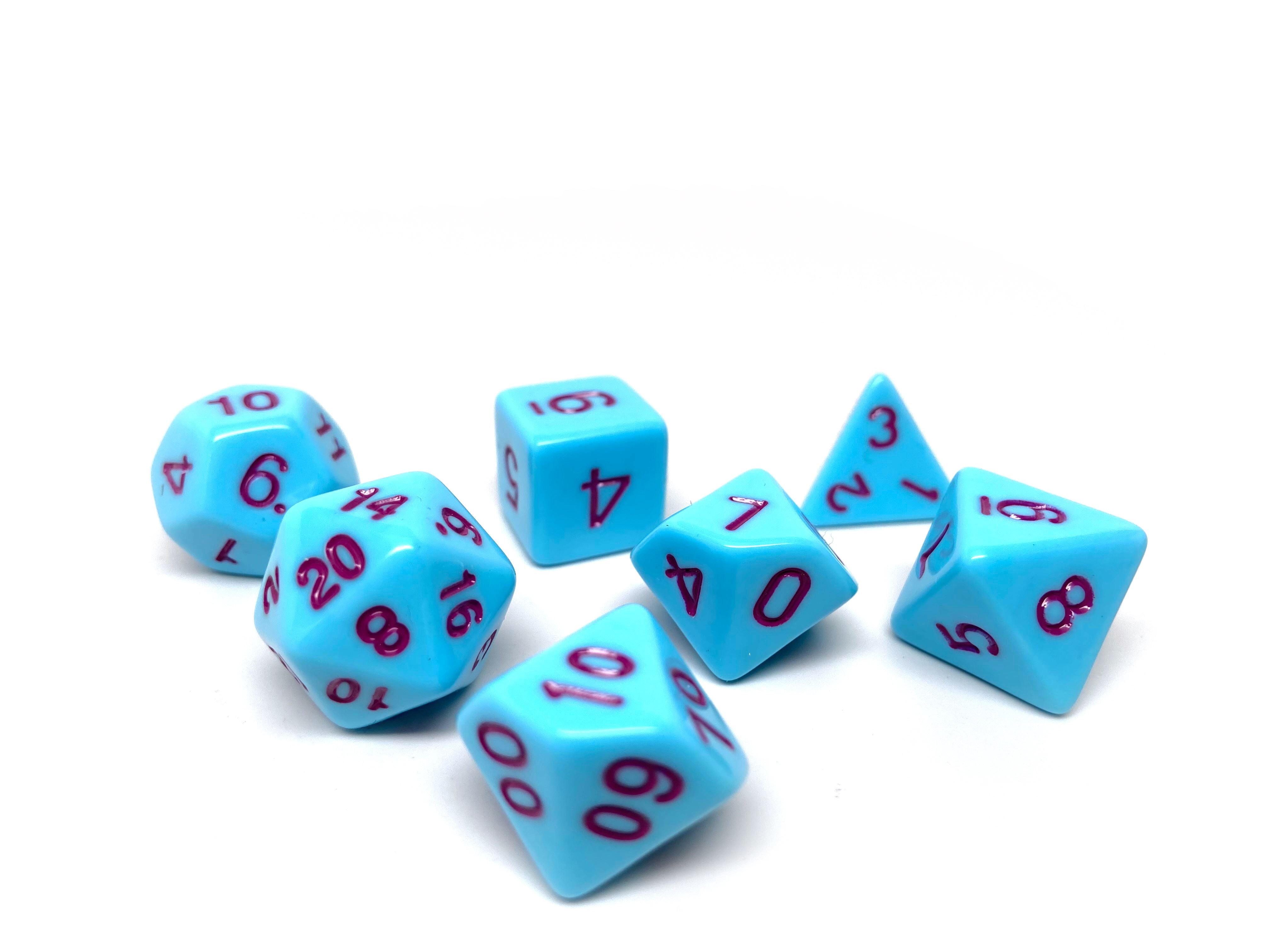 Powder Blue Opaque - 7 Piece Set - Bards & Cards