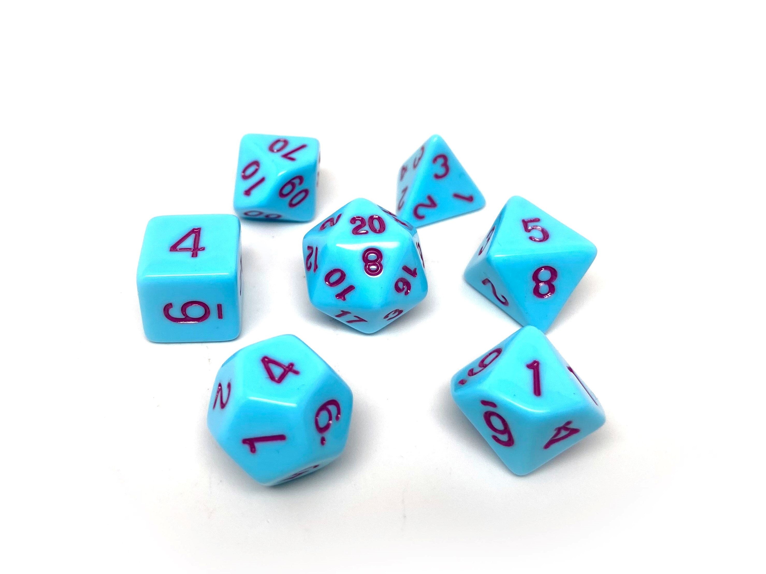 Powder Blue Opaque - 7 Piece Set - Bards & Cards