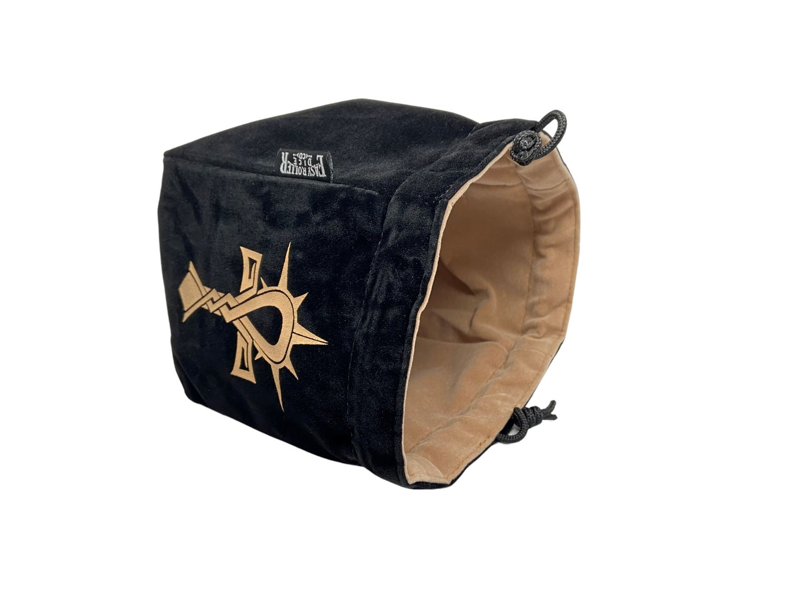 LIMITED EDITION: Black & Tan Cleric Reversible Microfiber Self-Standing Large Dice Bag - Bards & Cards