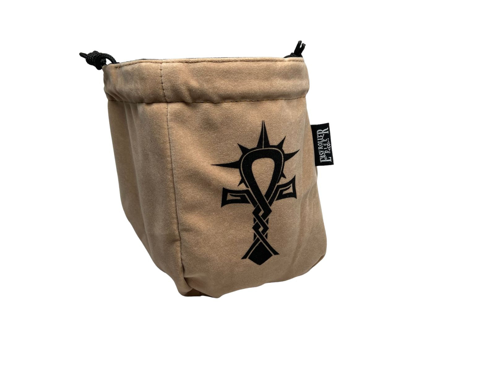 LIMITED EDITION: Black & Tan Cleric Reversible Microfiber Self-Standing Large Dice Bag - 0