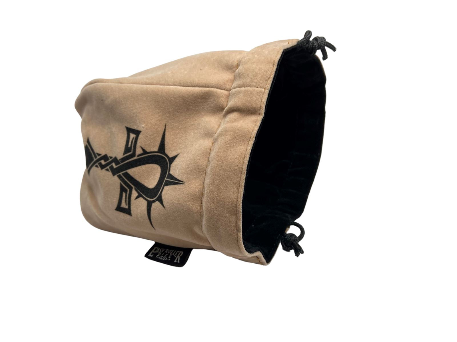 LIMITED EDITION: Black & Tan Cleric Reversible Microfiber Self-Standing Large Dice Bag - Bards & Cards