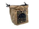 LIMITED EDITION: Black & Tan Spell Book Reversible Microfiber Self-Standing Large Dice Bag - Bards & Cards