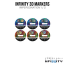 Infinity 3D Markers: Speculo Killer (2x 25mm Impersonation) - Bards & Cards