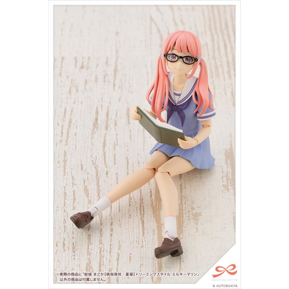 KOTOBUKIYA Plastic Model Kits: Sousai Shoujo Teien - Madoka Yuki High School Summer Clothes (Dreaming Style Milky Marine Ver.) 1/10 Scale Model Kit - Bards & Cards