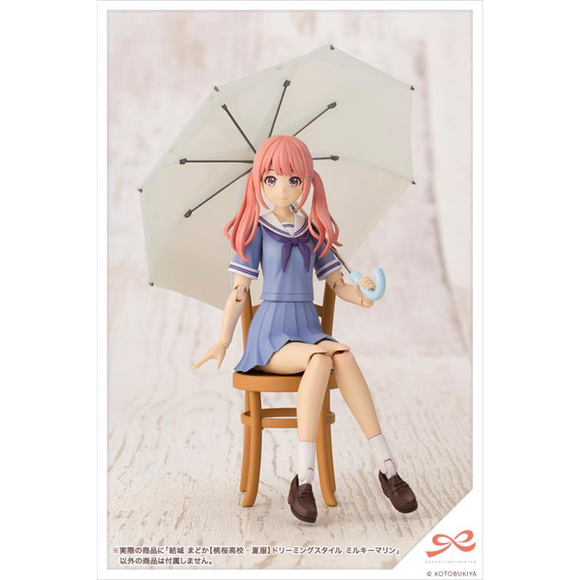KOTOBUKIYA Plastic Model Kits: Sousai Shoujo Teien - Madoka Yuki High School Summer Clothes (Dreaming Style Milky Marine Ver.) 1/10 Scale Model Kit - Bards & Cards