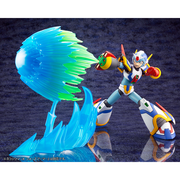 KOTOBUKIYA Plastic Model Kits: Mega Man X - Mega Man X (Force Armor Rising Fire Ver.) 1/12 Scale Model Kit - Bards & Cards
