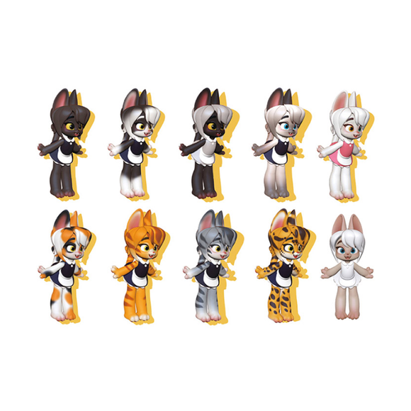 KONGZOO: Maid Cat Series - 1 Blind Box Figure - Bards & Cards