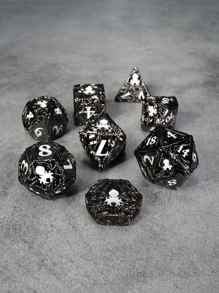 Kraken's Reach 8 pc TTRPG Dice Set - Bards & Cards