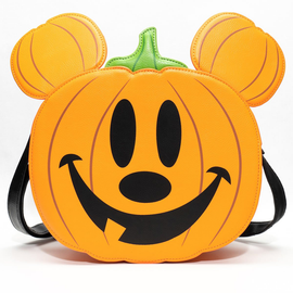 Loungefly: Disney - Mickey Mouse Jack-O-Lantern Crossbody Bag Entertainment Earth Exclusive - Bards & Cards