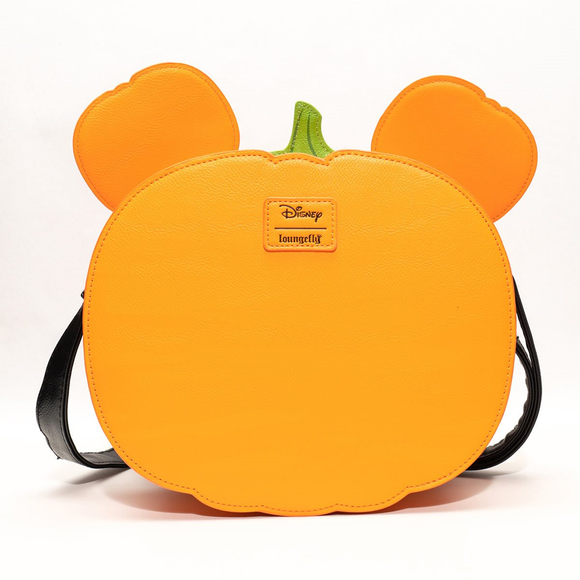Loungefly: Disney - Mickey Mouse Jack-O-Lantern Crossbody Bag Entertainment Earth Exclusive - Bards & Cards