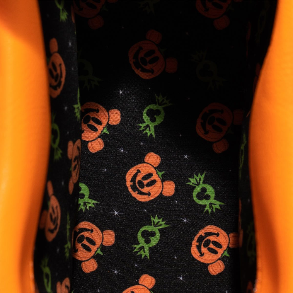 Loungefly: Disney - Mickey Mouse Jack-O-Lantern Crossbody Bag Entertainment Earth Exclusive