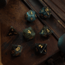 Labradorite Gemstone DND Dice Set - Bards & Cards