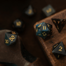 Labradorite Gemstone DND Dice Set - Bards & Cards