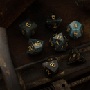 Labradorite Gemstone DND Dice Set - Bards & Cards