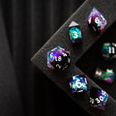 Lightning Handmade Resin DND Dice Set - Bards & Cards