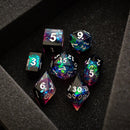 Lightning Handmade Resin DND Dice Set - Bards & Cards