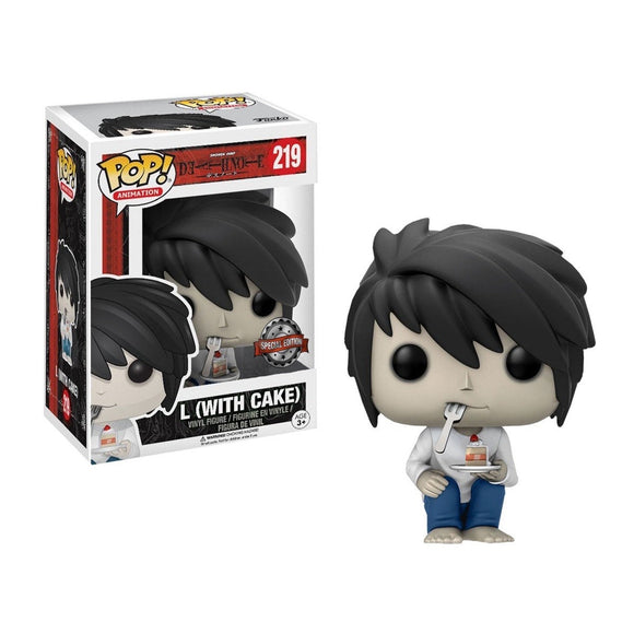 Funko POP! Death Note - L with Cake Vinyl Figure #219 Special Edition Exclusive [READ DESCRIPTION] - Bards & Cards