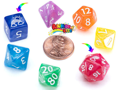 Gate Keeper Games - 12mm Mighty Tiny Dice Set (7 Dice) - Bards & Cards